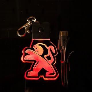 Llavero LED Peugeot Logo - Multicolor