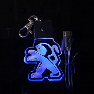 Llavero LED Peugeot Logo - Multicolor