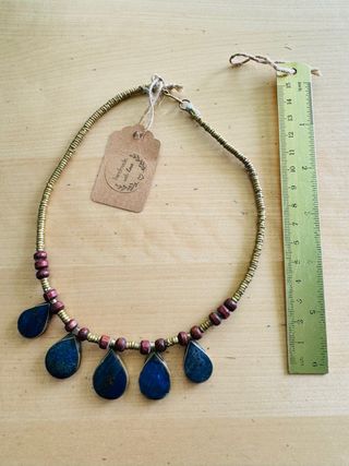 Collar Lapislazuli - Dorado