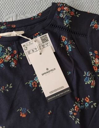 Camiseta Springfield flores talla S a estrenar. 