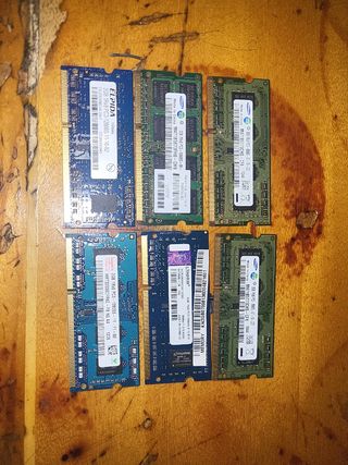 6x Memorias RAM DDR3 2GB - Usadas