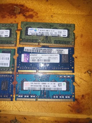6x Memorias RAM DDR3 2GB - Usadas
