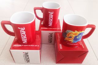 3 Tazas Nescafé rojas