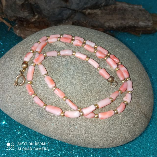 Collana Vintage Corallo Rosa