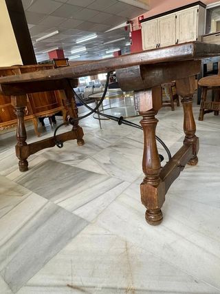 Mesa antigua madera-metal