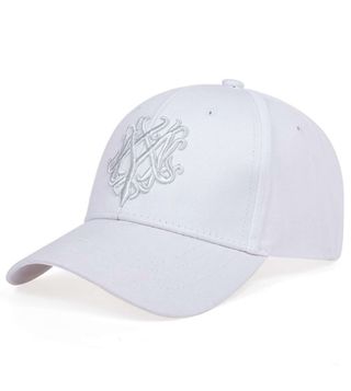 Cappelino bianco ricamato