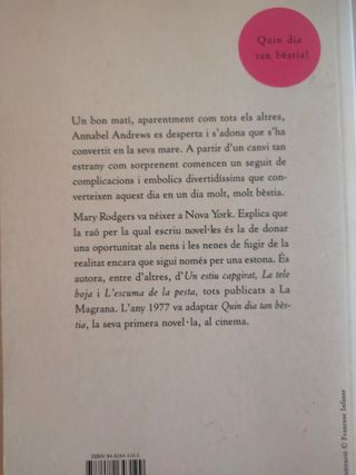 Libro en català Quin dia tan bestia!
