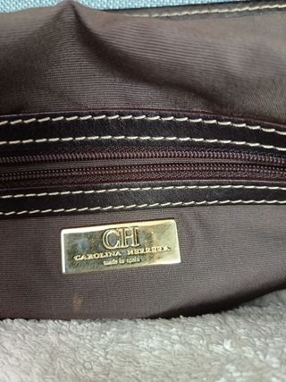 Bolso Carolina Herrera beige y marrón
