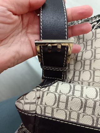 Bolso Carolina Herrera beige y marrón