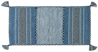 150x90 CM KILIM azzurro Lavabile in Lavatrice