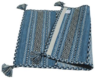 150x90 CM KILIM azzurro Lavabile in Lavatrice