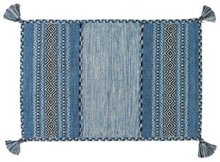 150x90 CM KILIM azzurro Lavabile in Lavatrice