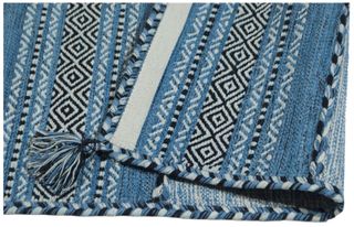 150x90 CM KILIM azzurro Lavabile in Lavatrice