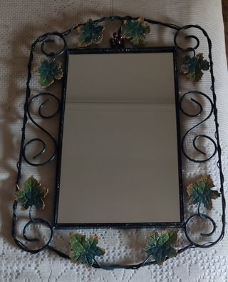 Espejo vintage metal y cristal