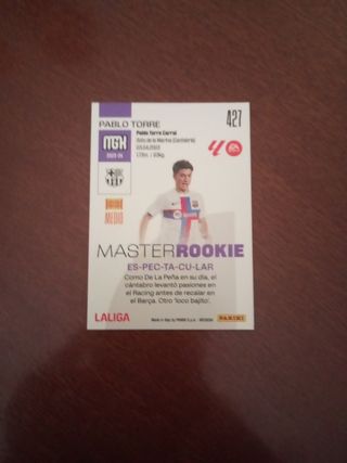 Cromo Pablo Torre Master Rookie 2023-24 Barça 