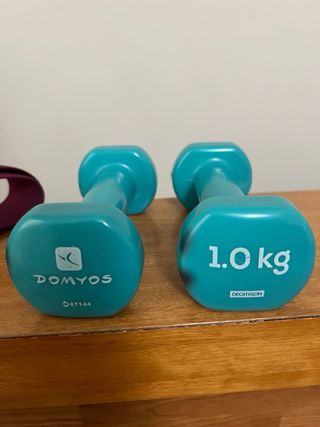 Pack pesas 2kg + cinta elástica