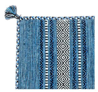 230x160 CM KILIM blu Lavabile in Lavatrice
