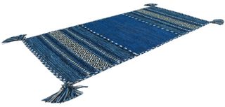 230x160 CM KILIM blu Lavabile in Lavatrice