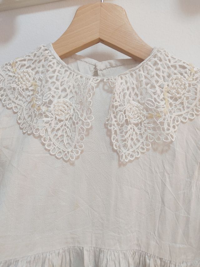 Vestido antiguo seda salvaje niña