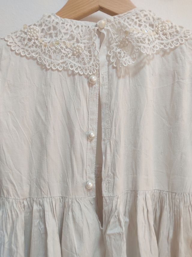 Vestido antiguo seda salvaje niña