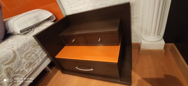 Dormitorio matrimonio - Vengué y naranja