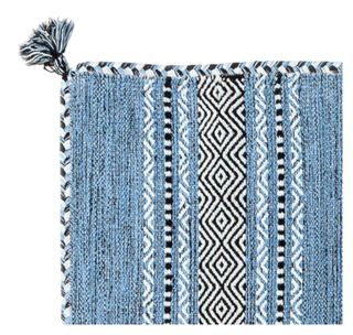 230x160 CM KILIM Azzurro Lavabile in Lavatrice
