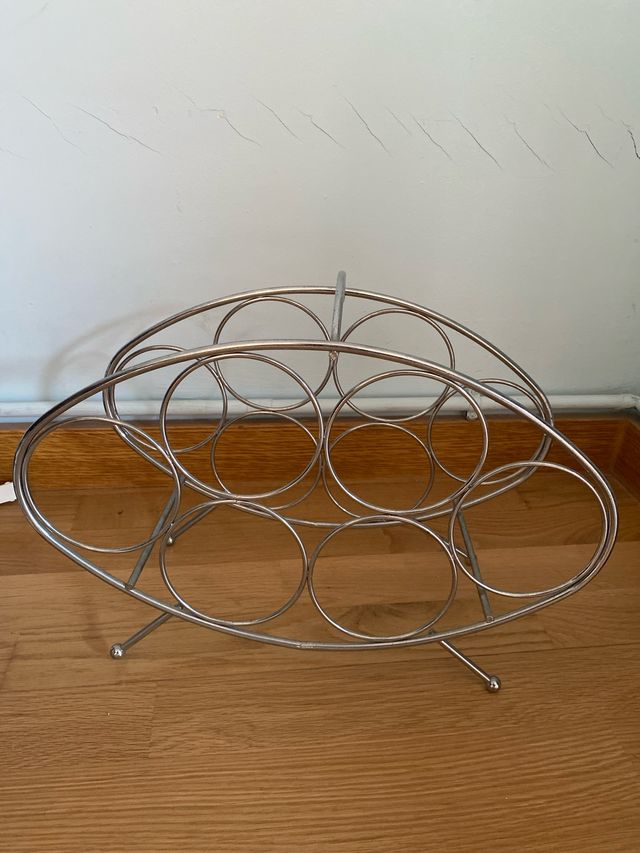Estante para botellas - Metal plateado