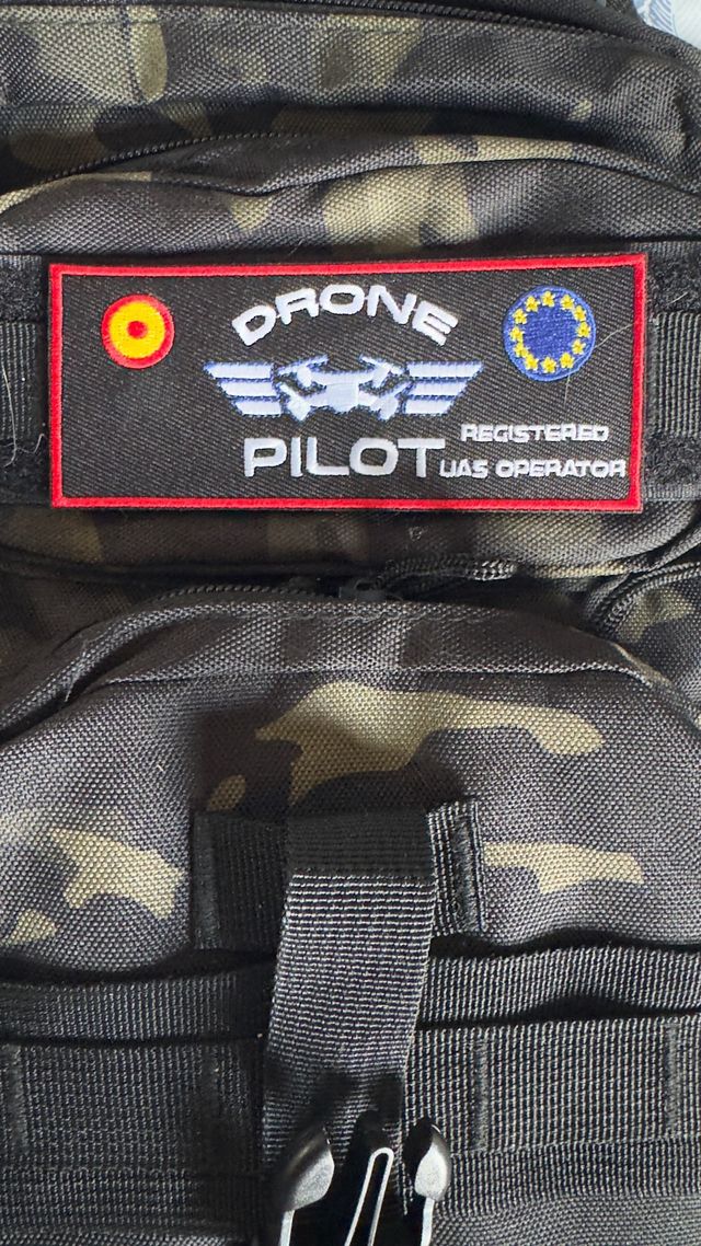 Parche bordado piloto dron UE