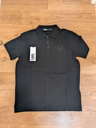 Polo Karl Lagerfeld negro CON ETIQUETAS 