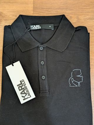Polo Karl Lagerfeld negro CON ETIQUETAS 