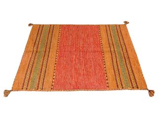 Kilim 230x160 Rosso Cotone Lavabile in lavatrice