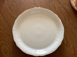 Plato porcelana Santa Clara blanco