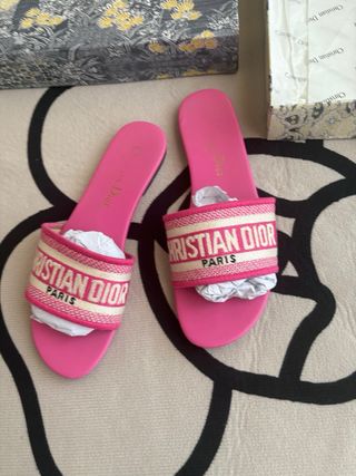 Ciabatte Christian Dior rosa calzano anche 38