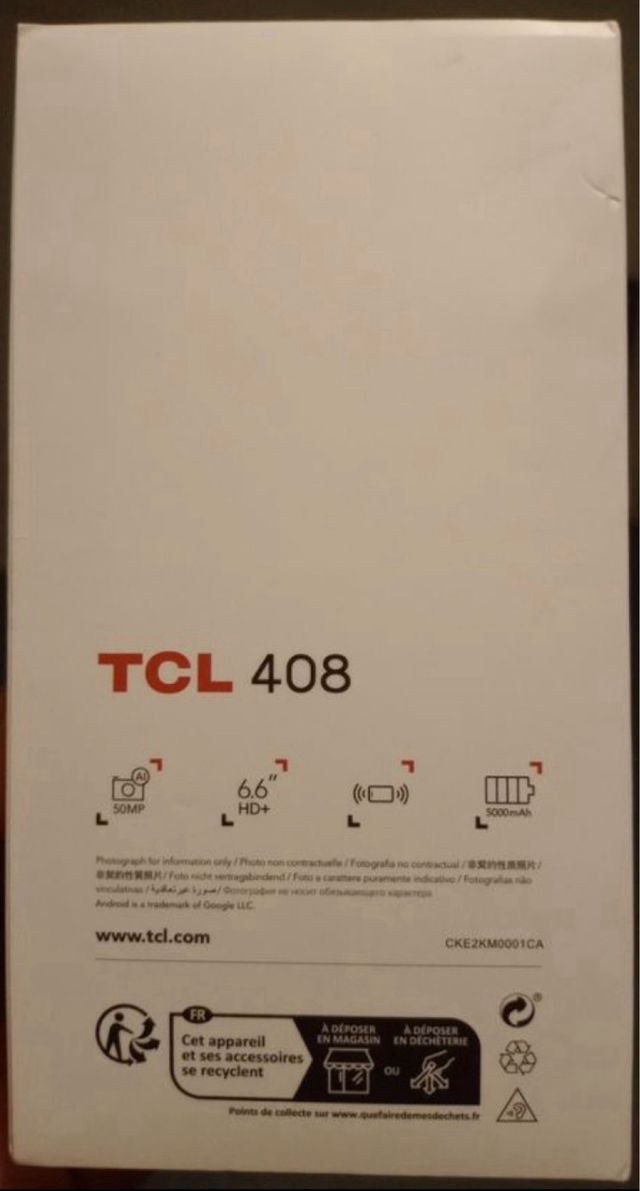 MOVIL TCL 408 Negro - 64GB