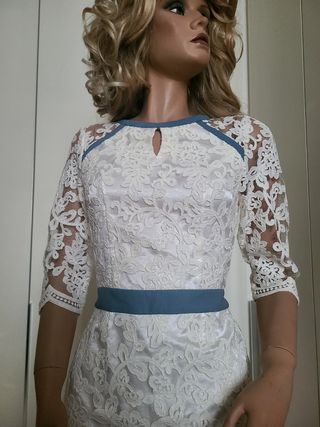 Abito pizzo anni '30 bianco