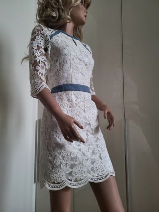 Abito pizzo anni '30 bianco