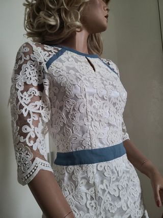 Abito pizzo anni '30 bianco