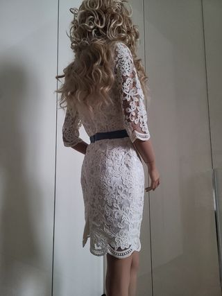 Abito pizzo anni '30 bianco