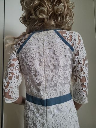 Abito pizzo anni '30 bianco