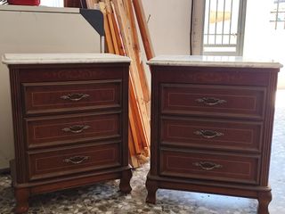 Dormitorio completo (cama-mesillas-cómoda-espejo)