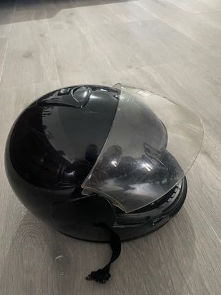 Casco moto negro
