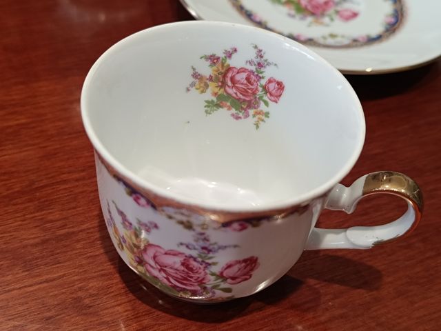 Juego café porcelana portuguesa.