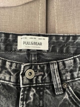 Dos Shorts PULL & BEAR negros -talla 36