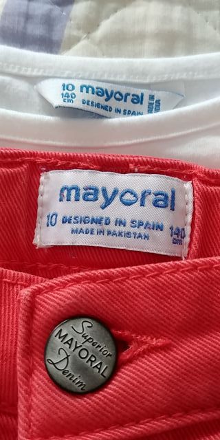 Conjunto Mayoral niña 10 años.