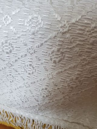 Copriletto matrimoniale bianco cotone