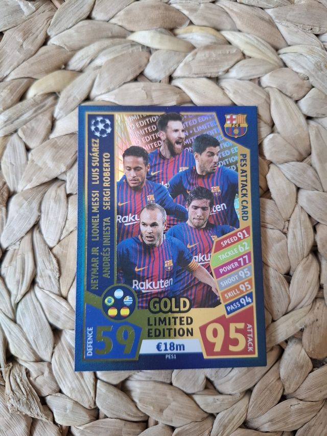 Cromo FC Barcelona PES Gold