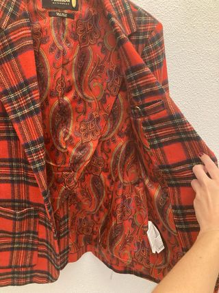 Blazer Pull&Bear cuadros rojos talla S