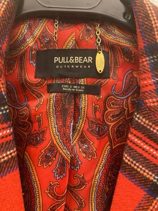 Blazer Pull&Bear cuadros rojos talla S