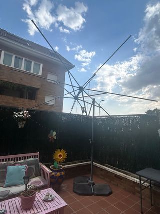 Parasol metálico negro