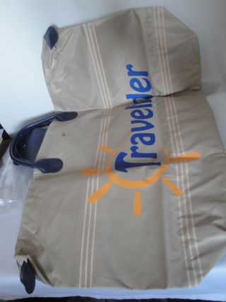 Bolsa viaje Travelider. Nueva. beige/azul